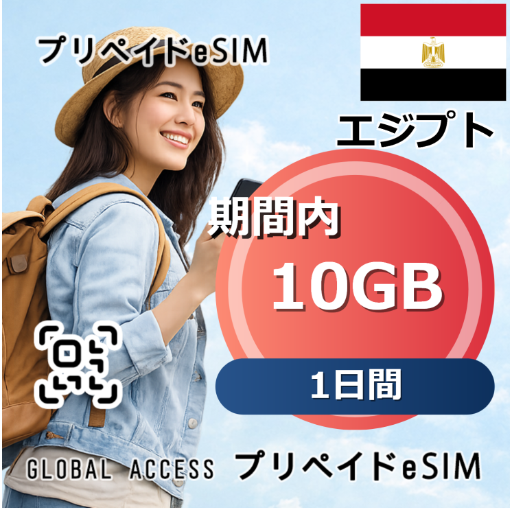 エジプト eSIM 10GB 1日間