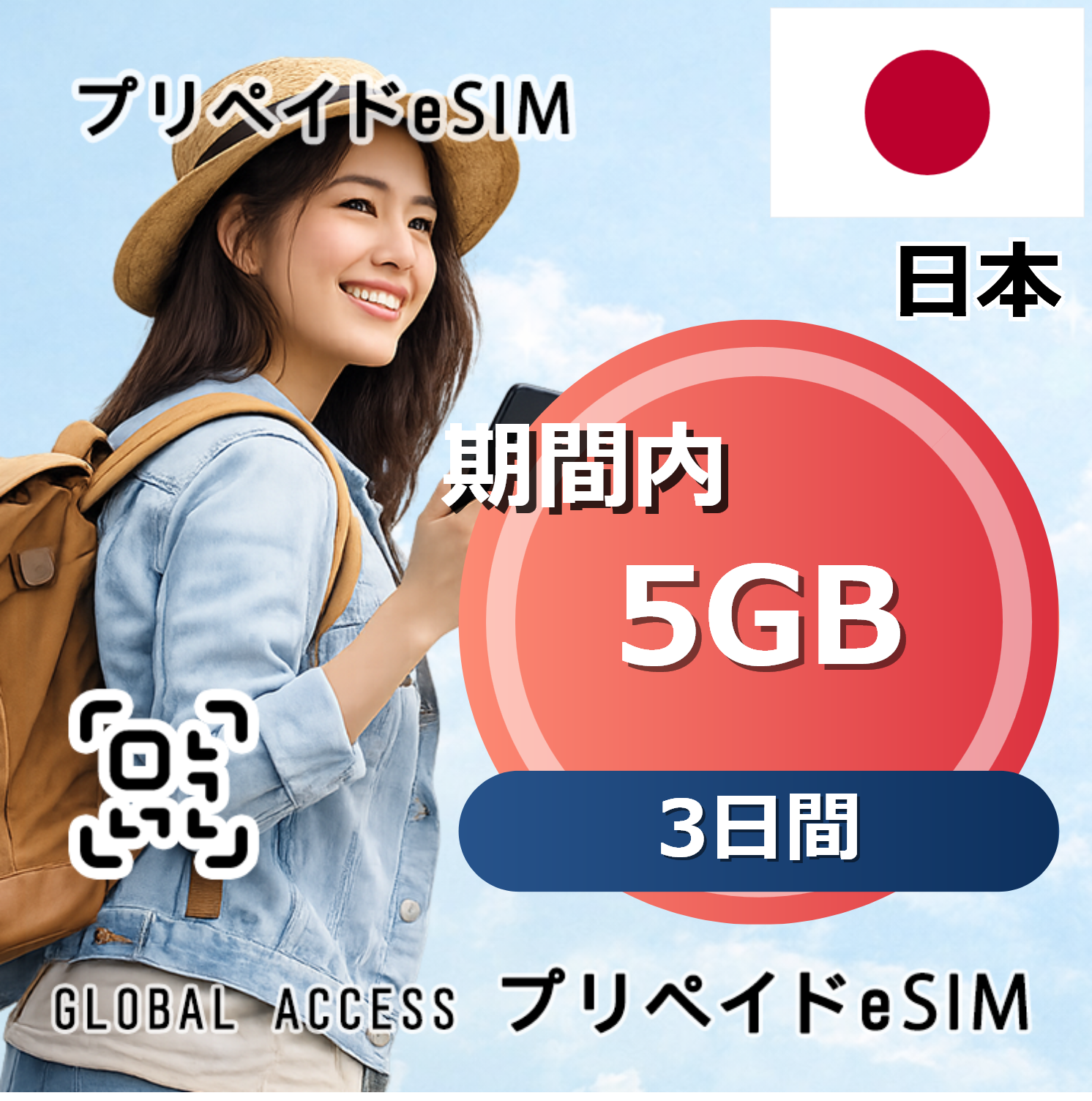 日本 eSIM 5GB 3日間