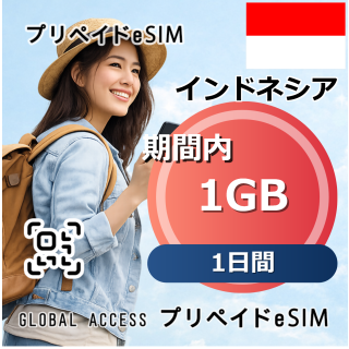 インドネシア 1GB 1日間