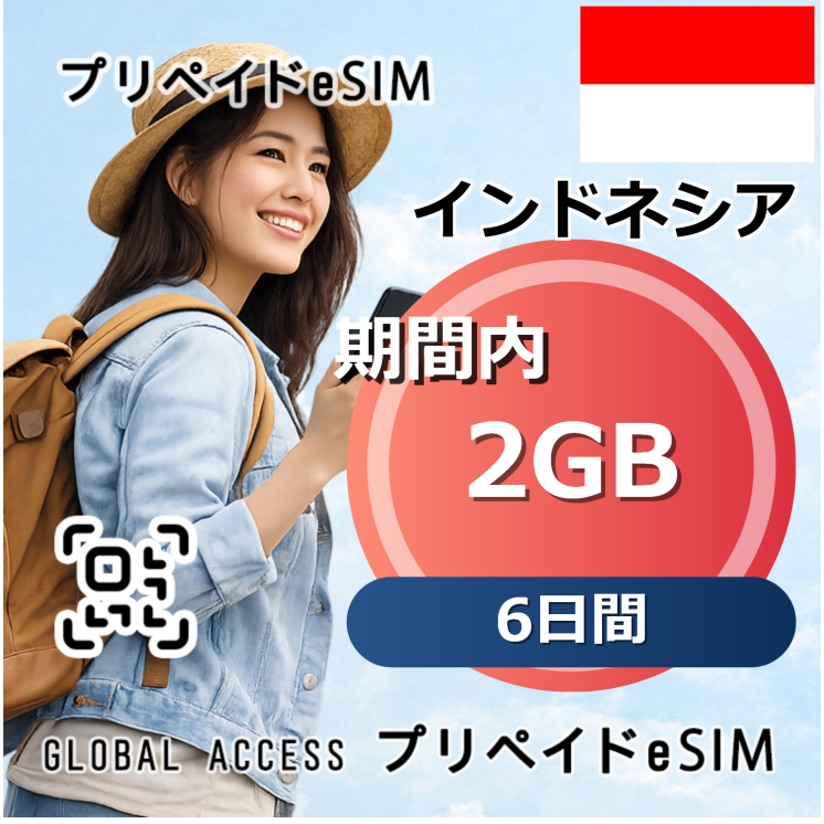 インドネシア 2GB 6日間