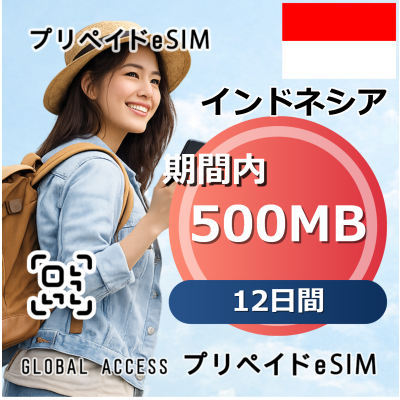 インドネシア 500MB 12日間