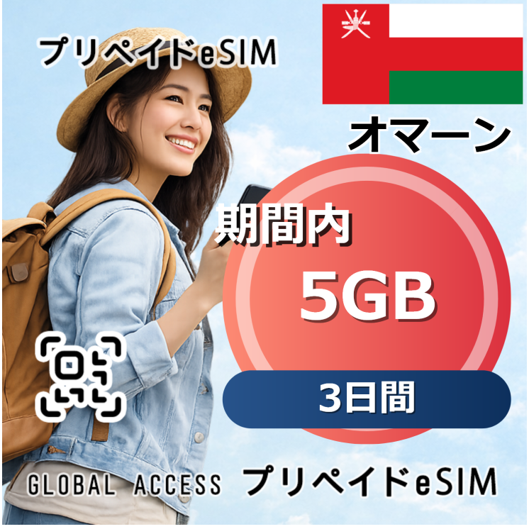 オマーン 5GB / 3日間