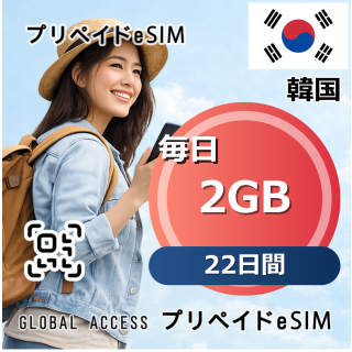 韓国 2GB / 毎日 22日間
