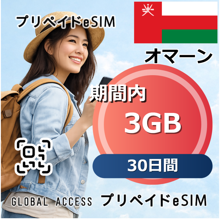 オマーン eSIM 3GB 30日間