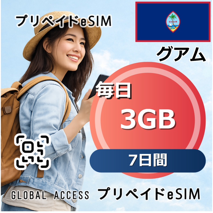 グアム 3GB 毎日 7日間